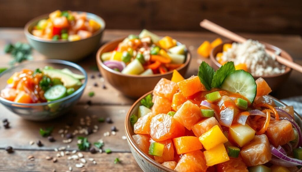 Salmon Poke Bowl Variations