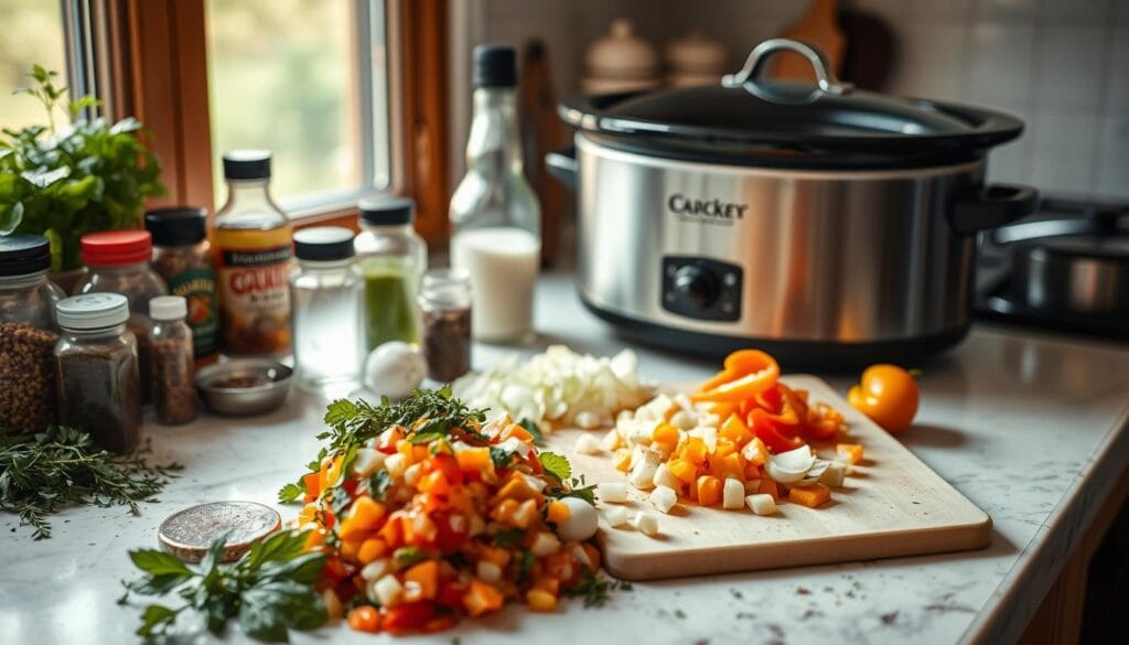 Crockpot Ground Beef Meal Preparation