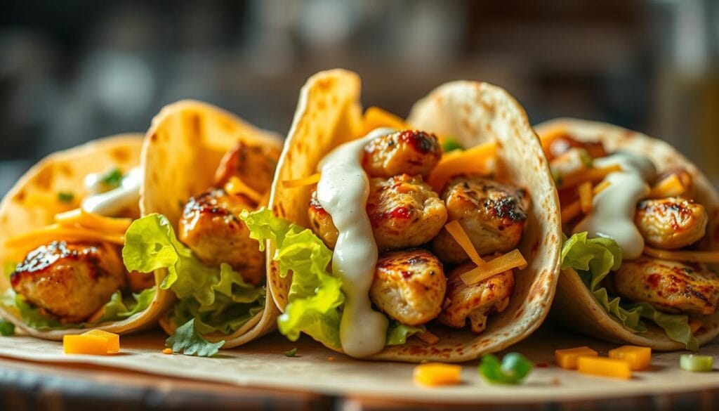 Delicious Garlic Chicken Wraps