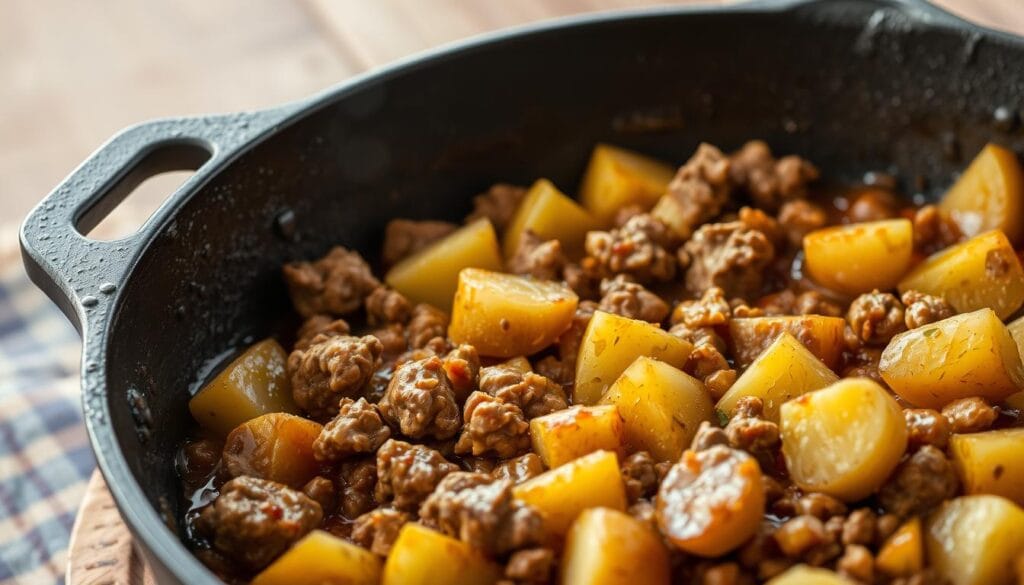 Family-Friendly Ground Beef and Potato Skillet Dinner