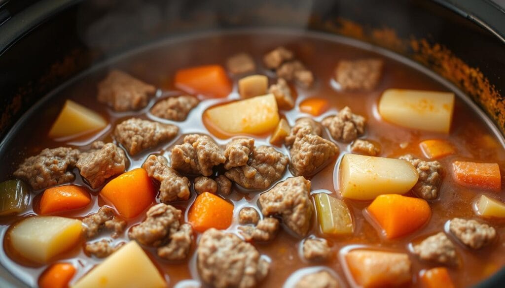 Ground Beef Crock Pot Vegetable Stew