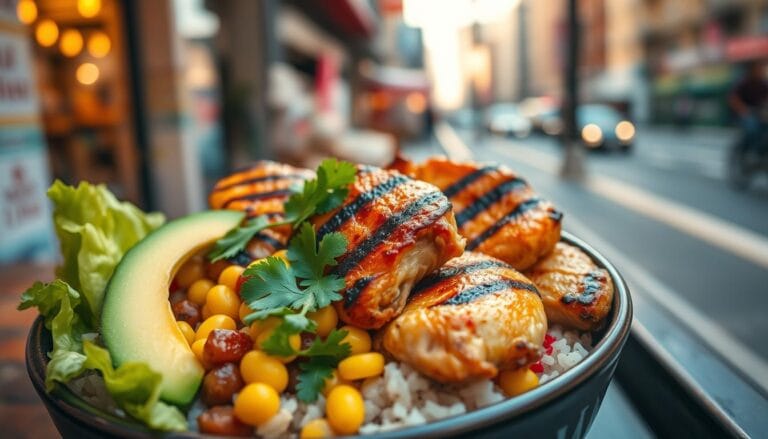 Street Corn Chicken Rice Bowl