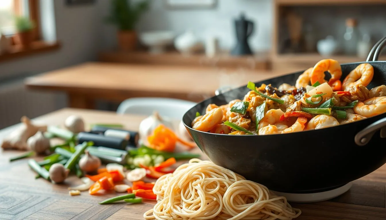 chicken and shrimp stir fry