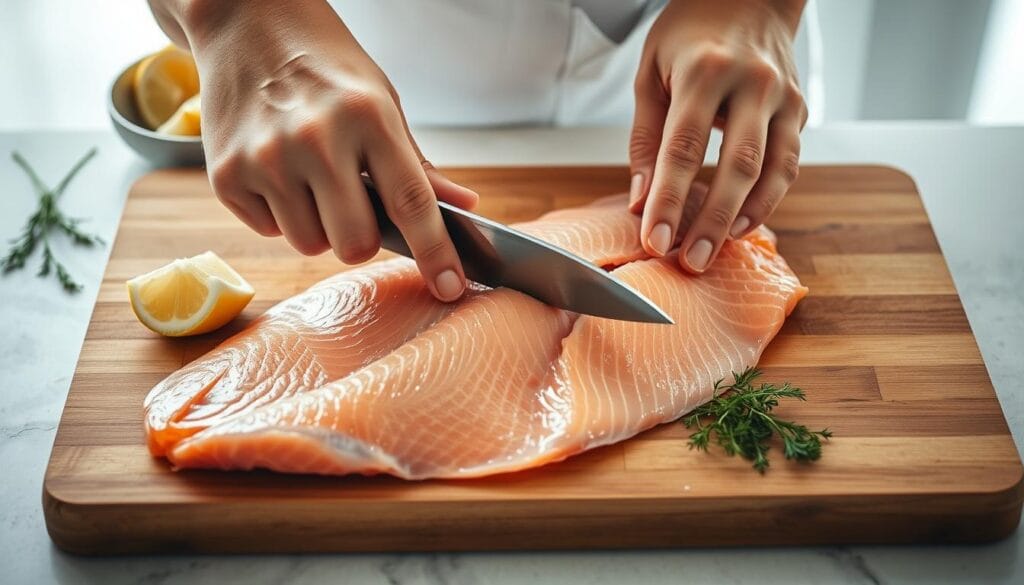 salmon preparation
